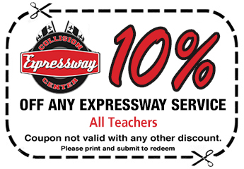 10% off for Teachers by Expressway Collision Center in Metairie